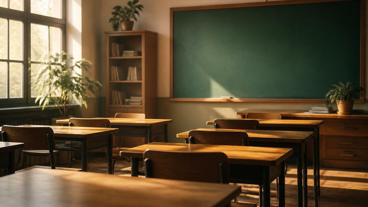 Четыре волгоградских преподавателя поедут в Африку учить русскому языку Пустая аудитория университета с деревянными пар...